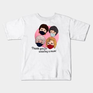 Thank You For Wearing A Mask Golden Girls Kids T-Shirt